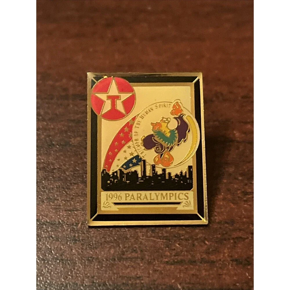 Vintage 1996 Atlanta Olympics Texaco Paralympic Games Lapel Pin